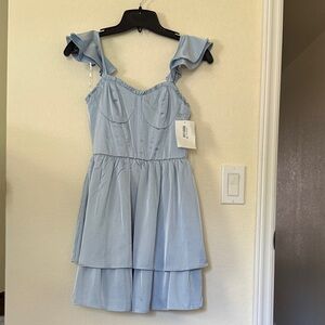 Crystal Doll Light Blue Ruffle Dress
